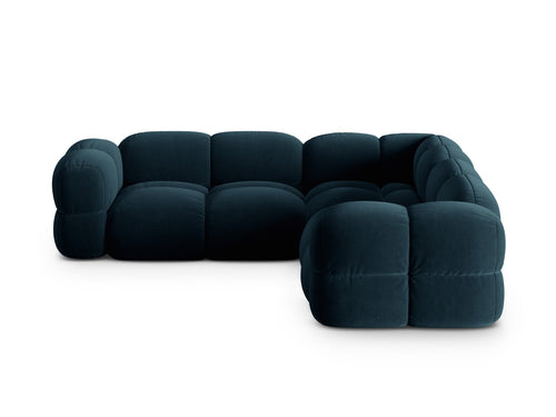 Cosmopolitan Design Hoekbank Loretto 4-zits, flueel diepe olie - 250x250x68cm
