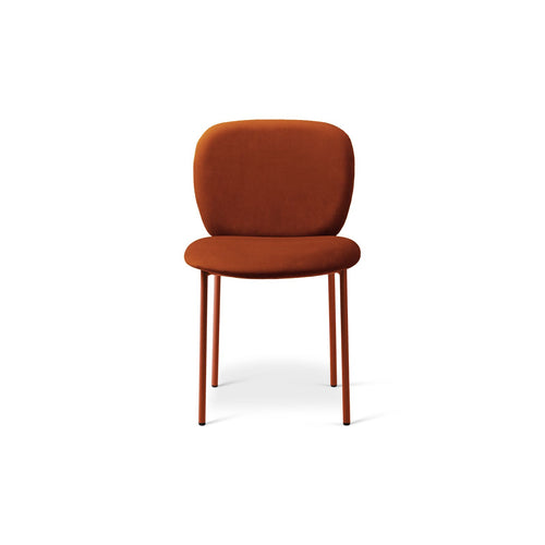 Set van 2 fluwelen stoelen Caroline flueel kastanjebruin - 61x49x79cm