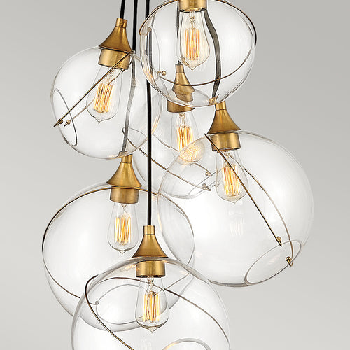 Skye Lisa McDennon by Hinkley 6-lichts hanglamp Heritage messing