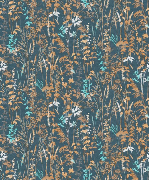 Erismann behang veldbloemen vergrijsd blauw - 53 cm x 10.05 m - 661410 - vtwonen shop