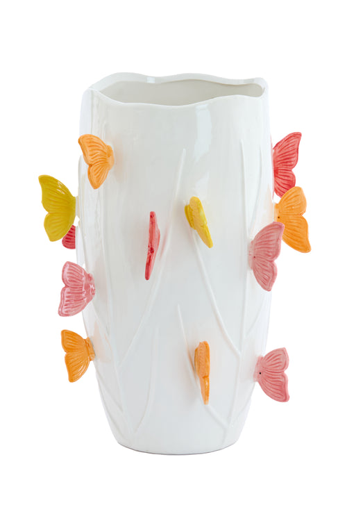 Light & Living vaas BORBOLETA - Ø26.5x35cm - wit