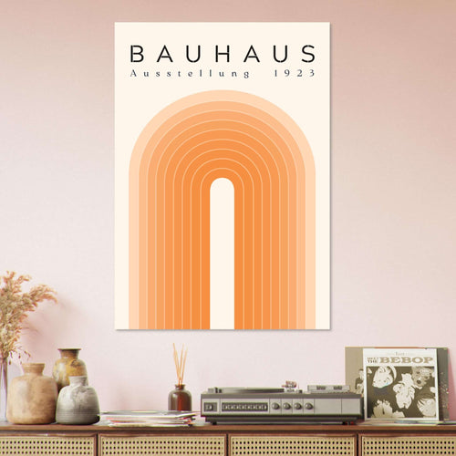 Artfulprints  Bauhaus - Orange rainbow   poster A4 21x29.7 cm - vtwonen shop
