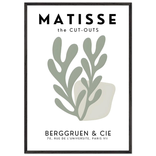 Artfulprints Poster met Lijst Matisse – Whispers of a flower   - 70x100 cm - Grijs