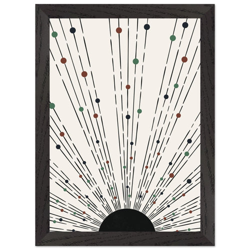 Artfulprints Poster met Lijst Boho wall art - Boho arches II   - A4 21x29.7 cm - Meerkleurig