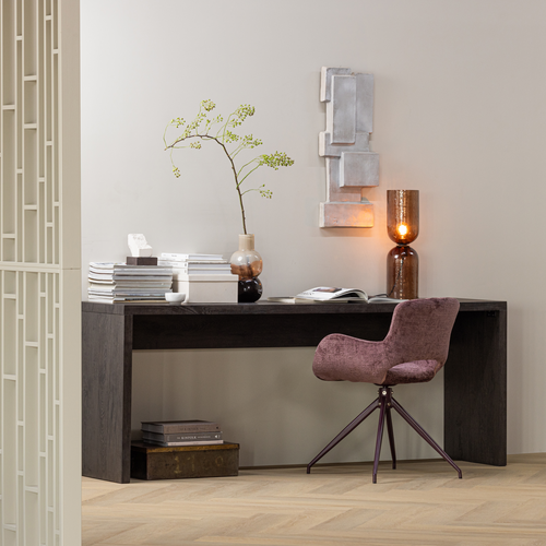 WOOOD sidetable Maan - MDF - Donkerbruin - 76x200x45