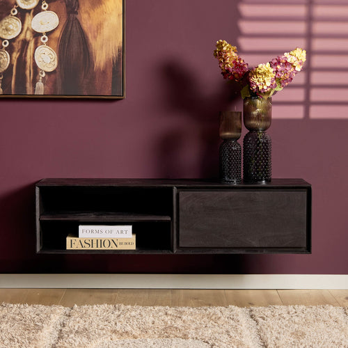 Starfurn Tv-meubel Ambiance - Zwevend - Zwart Hout - 120x35x30cm