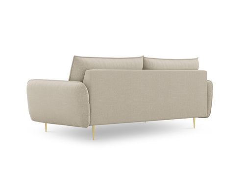 Cosmopolitan Design Bank Vienna 4-zits, structurele stof, beige - 92x230x95cm