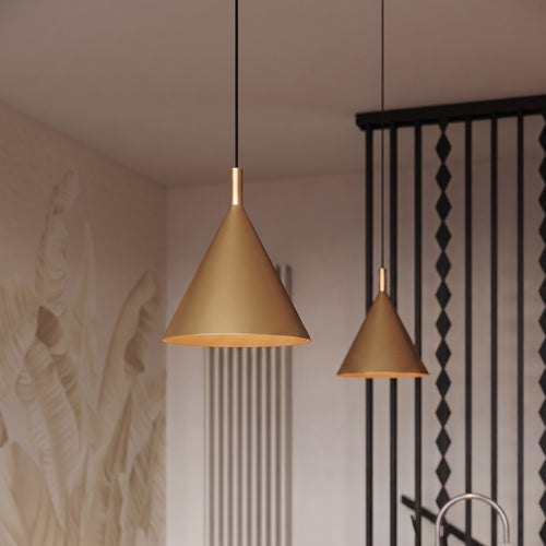 Sollux Lighting Hanglamp NOX 25 goud - 24,5x24,5x140cm