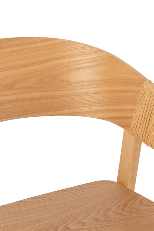 J-Line stoel Naga - essenhout/touw - naturel