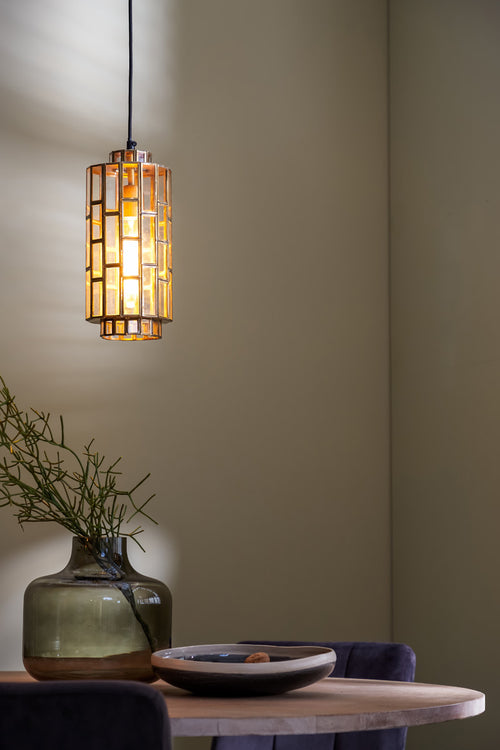 Light & Living hanglamp Søstrene - brons - 15x15x31 cm