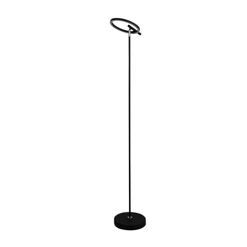 Searchlight Space LED vloerlamp, zwart metaal
