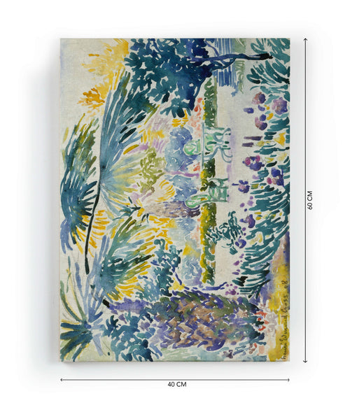 Canvas 60x40 Afdruk Schilders Tuin