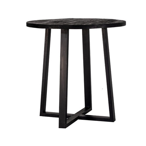 Giga Meubel Bartafel Lowie - Zwart Mangohout - 110x110x90cm