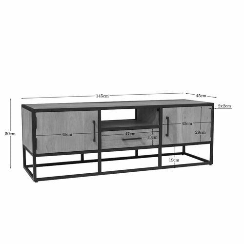 Starfurn Tv-meubel Dakota - Naturel Hout - 145x45x50cm
