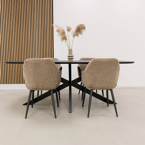 Kick eetkamerstoel Jodi - Taupe