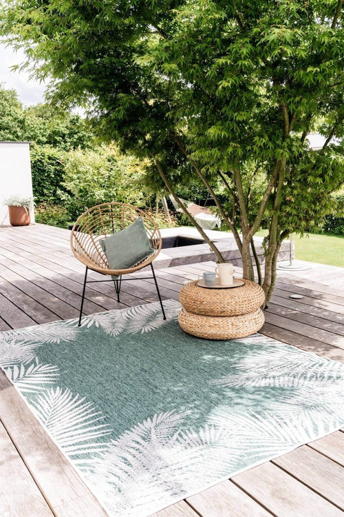 Buitenkleed Leaf - Groen - dubbelzijdig - EVA Interior - 380 x 280 cm - vtwonen shop