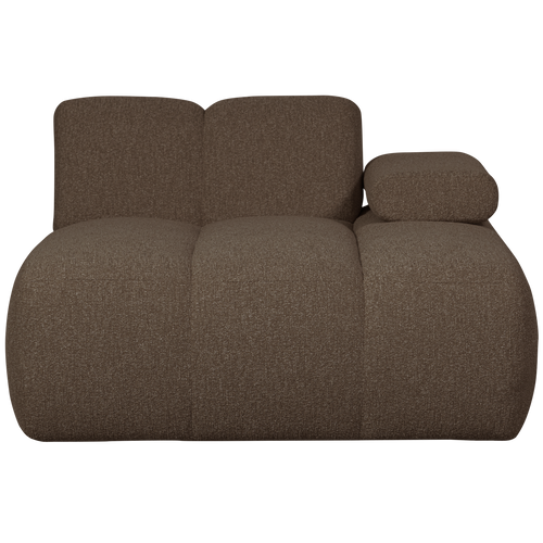 WOOOD chaise longue element rechts Mojo - Bouclé - Bruin -74x162x122cm - vtwonen shop