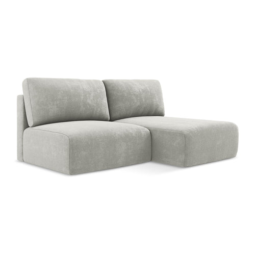 LaMiaSofa hoekbank rechts Ostia - chenille stof - lichtgrijs - 210x149x79
