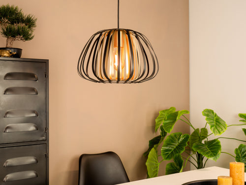 EGLO hanglamp Encinitos - e27 - ø 37,5 cm - zwart/goud - vtwonen shop