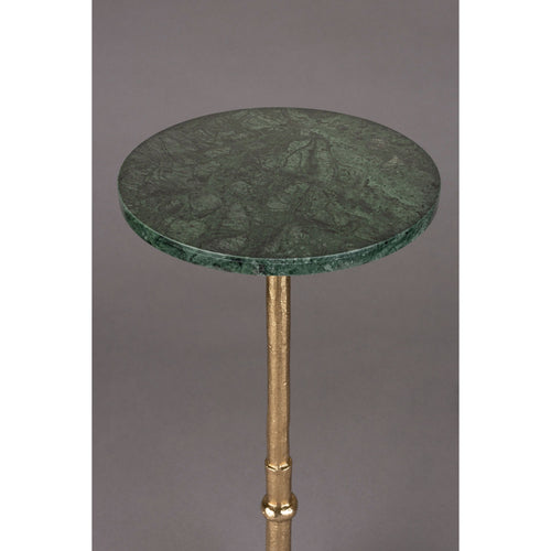 Dutchbone Everest Bijzettafel Rond 25 cm Marmer Groen/ Goud
