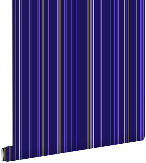 ESTAhome behang strepen paars en bruin - 53 cm x 10.05 m - 136804