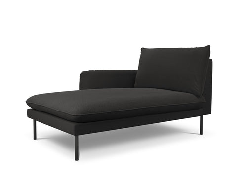 Cosmopolitan Design linker meridiaan Vienna boucle, zwart - 170x110x95cm