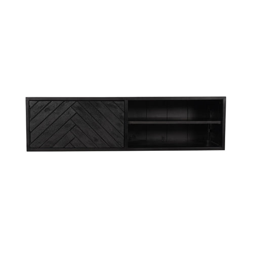 StarFurn Zwevend Tv-meubel New York - Zwart Hout - 120x35x33cm - vtwonen shop