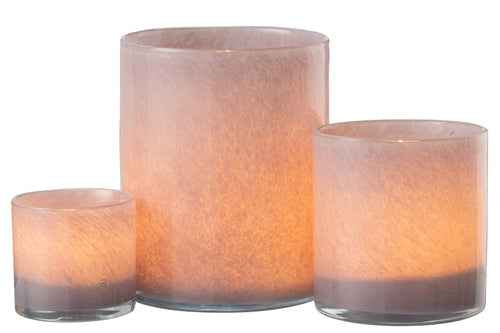 J-Line windlicht Jade - glas - lichtpaars - large - vtwonen shop