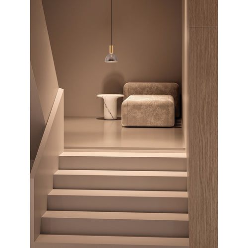Nova Luce VOI Dome hanglamp voor plafond, rookkleurig messing goud, LED 8W 239lm 3000K