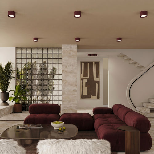 Sollux Lighting Plafondlamp MODO 1 bordeaux Gx53 - 10x10x6cm