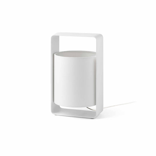 Faro Lula - 1 Light Small Tafellamp Wit met Kap, E27