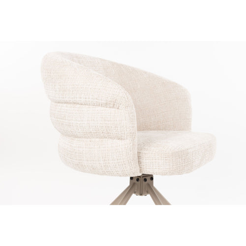 Housecraft Living Marjolein Eetkamerstoelen Armleuning Beige - Set van 2