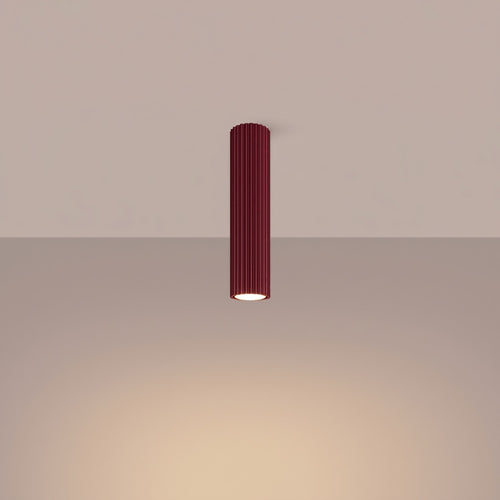 Sollux Lighting Plafondlamp KARBON 30 bordeaux - 6,5x6,5x30cm