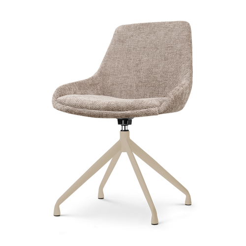 Nolon Nola-Isa draaibare eetkamerstoel bruin beige onderstel