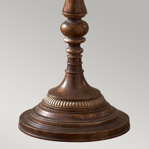Elstead Gibson - 4 Lichts Vloerlamp Antiek Bruin, E27