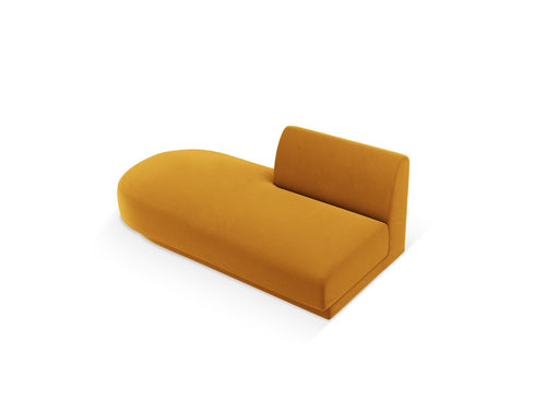 Micadoni Module Miley 2-zits, flueel geel - 90x158x70cm