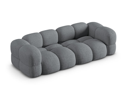 Cosmopolitan Design Bank Loretto 4-zits, structurele stof grijs - 100x250x68cm