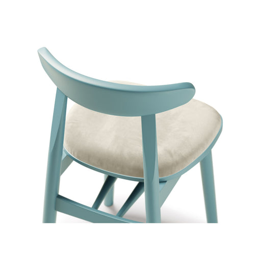 Set van 2 stoelen Bony flueel lichtbeige - 47x42x80cm
