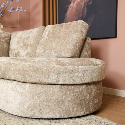 MySofa 2,5-zits Bank Alma - Beige Rechts - 264x192x84cm