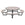Garden Impressions picknicktafels Sarria donker grijs - vironwood - Ø148x75 cm