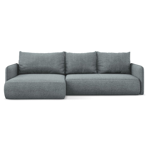 LaMiaSofa hoekbank links Palermo - chenille stof - jeans - 240x148x86