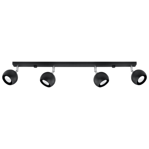 Sollux Lighting Plafondlamp OCULARE 4L zwart - 80x10x16cm