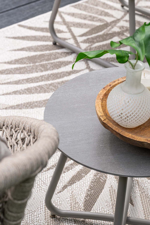 Vento bijzettafel - Ø45xH41 cm - taupe - Centostone Napoli sand - vtwonen shop