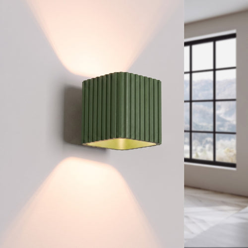 Sollux Lighting Wandlamp RIFF olijfgroen G9 - 10x12x10cm
