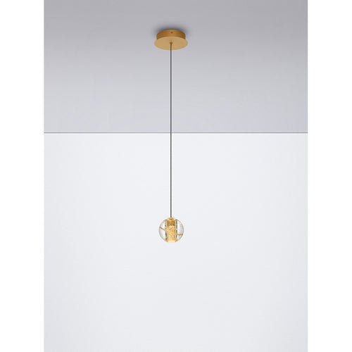 Nova Luce LICIO Slanke hanglamp met gouden LED-verlichting, 4W, 166lm, 3000K