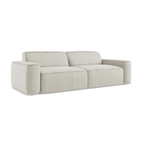 LaMiaSofa 4-zits bank Melissa - textuurstof - lichtbeige - 244x102x70