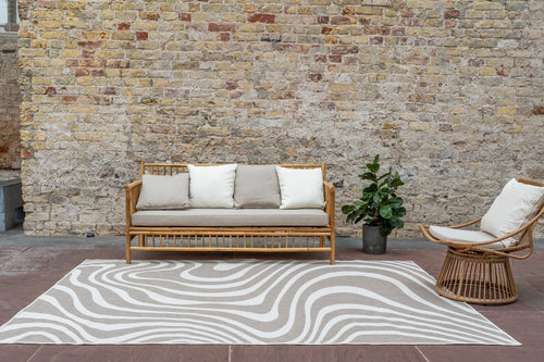 Interieur05 Buitenkleed Swirl Rechthoek - Linnen - Dubbelzijdig - 240 x 340 cm - vtwonen shop