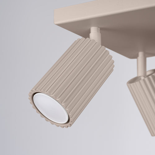 Sollux Lighting Plafondlamp KARBON 4 taupe - 25x25x16,5cm