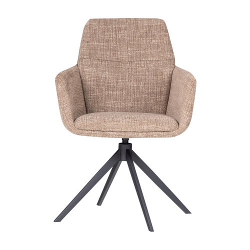 WOOOD eetkamerstoel met armleuning Grant - Melange - Zand - 88x61x63