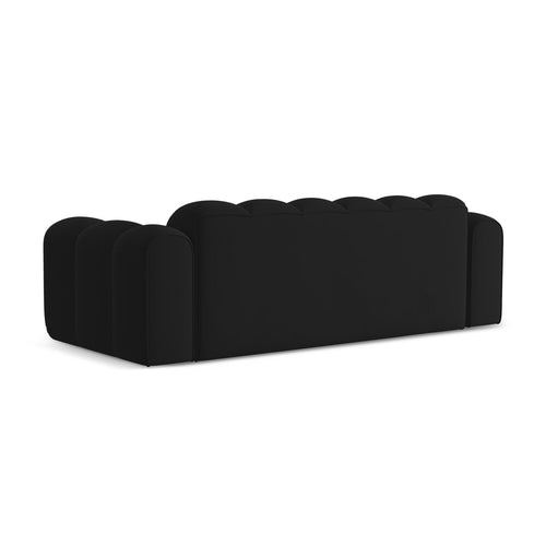 Cosmopolitan Design - Bank Treno 4-zits, flueel zwart - 94x240x70cm